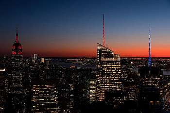 Cities, Night, Usa, Skyscrapers, United States, New York HD wallpaper