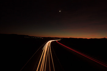 Dark, Shine, Light, Road, Turn HD wallpaper