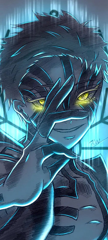 Akaza, art, Demon, anime HD phone wallpaper