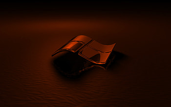 bronze 3d Windows logo, black background, 3d waves bronze background, Windows logo, Windows emblem, 3d art, Windows HD wallpaper
