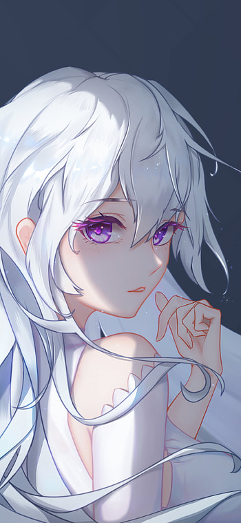 Ivory Whisper — Violet-Eyed Anime Girl , Anime, girl, anime girl HD phone wallpaper