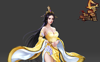 Fantasy girl, girl, frumusete, mt orange, yellow, fantasy HD wallpaper