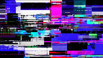 Glitchcore : Neon Static Symphony, Abstract HD wallpaper