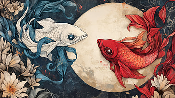 : Artistic Pisces Zodiac with Enchanting Fish, zodiac, Pisces (Astrology), artistic, horoscope, fish HD wallpaper