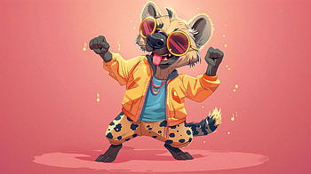 Hipster Hyena, hyena HD wallpaper