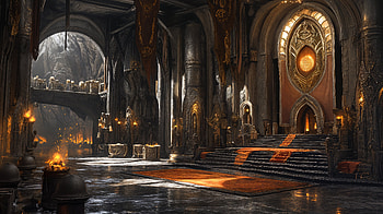 Dwarven Royal Hall - Fantasy, fantasy, throne room HD wallpaper