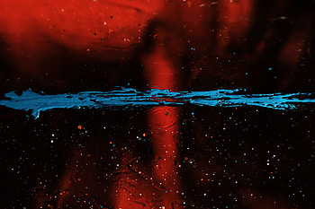 Reflection, blue, night, art, beauty, excellency, simple, abstract, red, water HD wallpaper