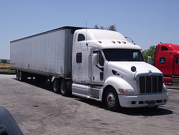 OVER THE ROAD PETE, outside, peterbilt, white, truck HD wallpaper