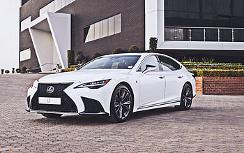 Lexus LS 500 F SPORT, luxury cars, 2021 cars, ZA-spec, White Lexus LS, 2021 Lexus LS, japanese cars, Lexus HD wallpaper