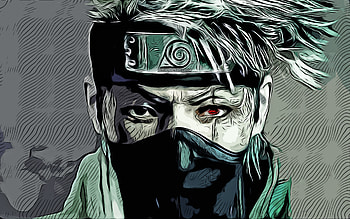 Kakashi Hatake, , Naruto characters, Sharingan, vector art, Hatake Kakashi, manga, creative, Naruto, Kakashi Hatake Naruto HD wallpaper