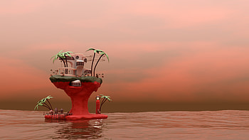 Gorillaz, Plastic Beach renders, 3D modeling, Imagination brought to life HD wallpaper