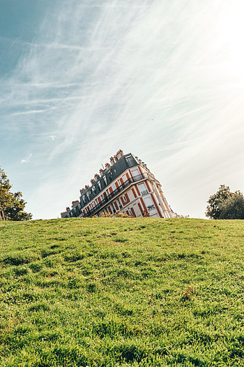 Building, tilt, landscape HD phone wallpaper