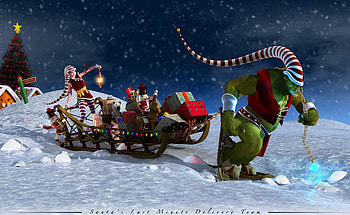 Holidays, Night, Christmas, Inscription, Sleigh, Sledge, Presents, Gifts, Helpers, Assistants HD wallpaper