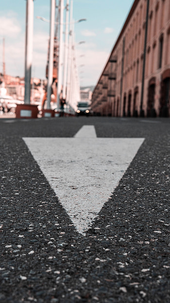 Arrow, Miscellanea, Miscellaneous, Road, Markup, Asphalt, Direction HD phone wallpaper