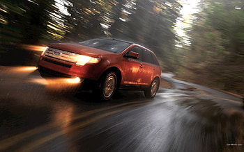Edge, ford, rain, car HD wallpaper