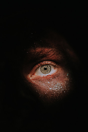 Macro, Dark, Close-Up, Tinsel, Sequins, Eye HD phone wallpaper