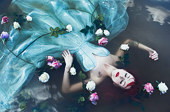 ღ, Water, Bride, Dress, Tattoo, Roses HD wallpaper