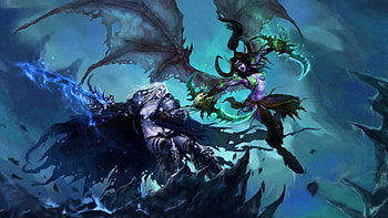 death knight Â· Arthas Â· Illidan Stormrage Â· rule 63 Â· World of Warcraft HD wallpaper