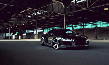 Cars, Audi, Side View, R8, Chrome, Cw-5, Matte Black HD wallpaper