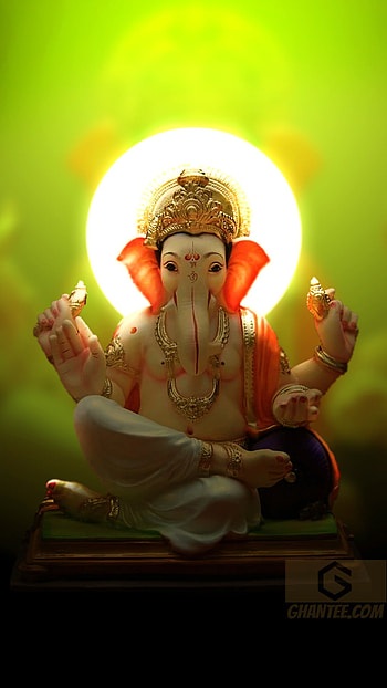 Ganpati , Green Light, Background HD phone wallpaper