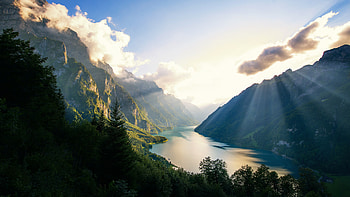 Switzerland Alps Mountains Morning , mountains, morning, nature HD wallpaper