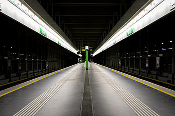 Building, Miscellanea, Miscellaneous, Lamp, Glow, Perspective, Prospect, Lamps, Metro, Subway HD wallpaper