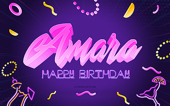 Happy Birtay Amara, , Purple Party Background, Amara, creative art, Happy Amara birtay, Amara name, Amara Birtay, Birtay Party Background HD wallpaper