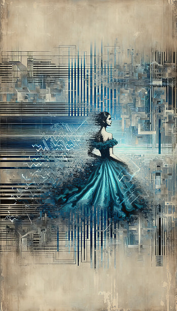 Elegant Blue Dress Artwork - Mobile, blue dress, woman, Digital Art, fashion, Abstract HD phone wallpaper