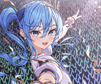 Hoshimachi Suisei, hololive, Hoshimachi Suisei, Anime, Virtual Youtuber HD wallpaper