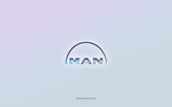 MAN logo, cut out 3d text, white background, MAN 3d logo, MAN emblem, MAN, embossed logo, MAN 3d emblem HD wallpaper
