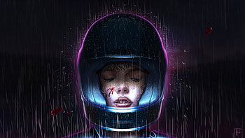 Cyberpunk Helmet Closed Eyes , cyberpunk, helmet, artist, artwork, digital-art HD wallpaper