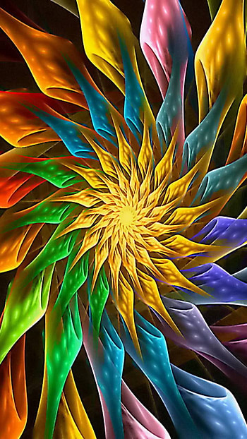 colors, Abstract, fractal HD phone wallpaper