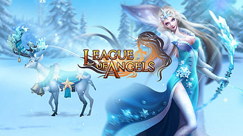 Snow Queen, winter, frumusete, league of angels, elsa, reindeer, fantasy, iarna, game, luminos HD wallpaper