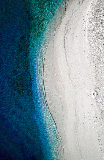 Nature, Water, Beach, Sand, View From Above, Coast HD phone wallpaper