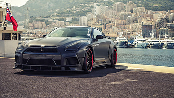 Nissan GtR Black, nissan, nissan-gtr, cars, black HD wallpaper