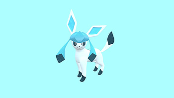 3D model of Glaceon, Adam Tabone creation, Realistic rendering, Detailed textures HD wallpaper