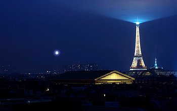Landscape, Night, Architecture, Paris, Eiffel Tower HD wallpaper