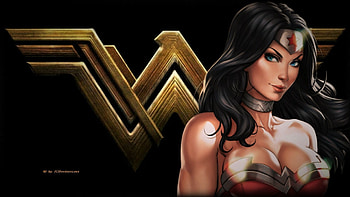 Wonder Woman Head Shot, , diana prince, amazon warrior, wonder woman, cartoon, nexus, dc comics, fan art, background, mobile, , 1920x1080 only, anime HD wallpaper