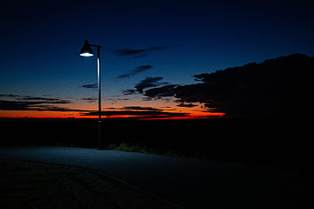 Night, Dark, Road, Lamp, Lantern, Illumination, Darkness, Lighting HD wallpaper