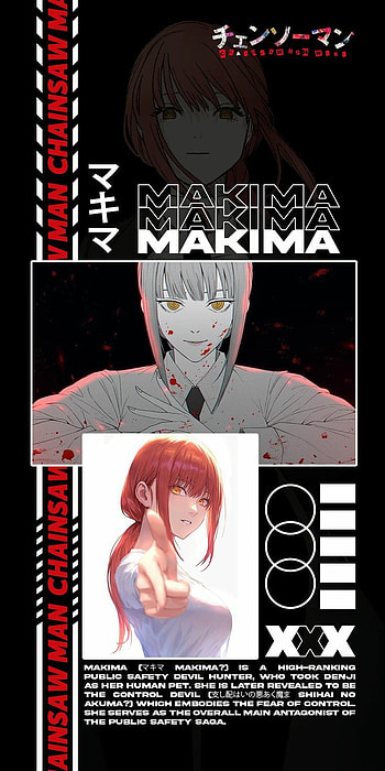 Makima, chainsawman, anime HD phone wallpaper