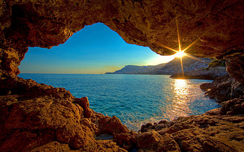 Nature, Stones, Shine, Light, Brilliance, Island HD wallpaper