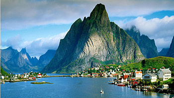 Reine fishing village, Landscapes HD wallpaper