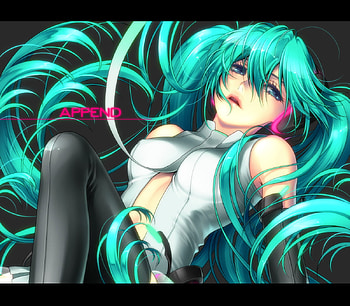 Hatsune Miku, sexy, blue eyes, cute, blue hair, girl, vocaloid, long hair, anime, twintails HD wallpaper