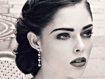 Coco Rocha, white, black, model, girl, beauty, woman, make-up, face HD wallpaper