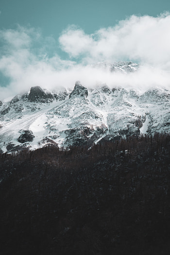 Landscape, Nature, Mountains, Clouds, Snow, Snow Covered, Snowbound HD phone wallpaper