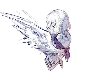 Minimal, Sagume Kishin, Touhou, wings HD wallpaper