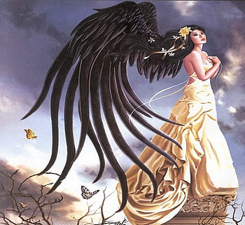 FAERIE, butterflies, wings, black HD wallpaper