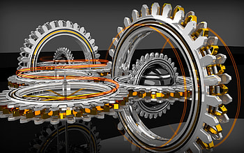 3: Abstract 3D Concentric Gears HD wallpaper