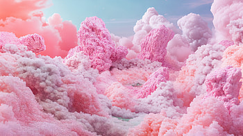 Serene Pink Aesthetic: Ultra, pink aesthetic, cloud, pink, fantasy, landscape, fantasy landscape HD wallpaper