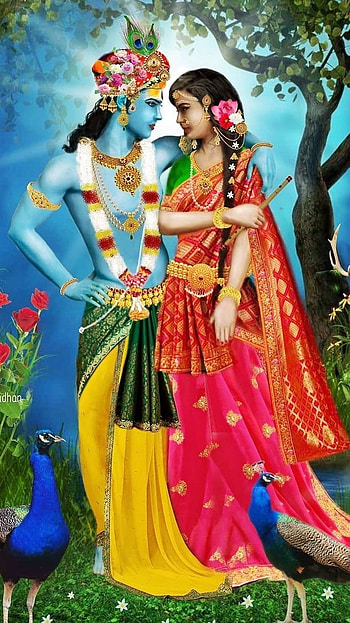 Radha Krishna Serial , Painting, Radha Krishna HD phone wallpaper